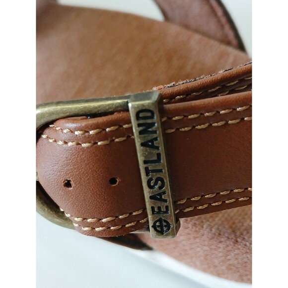 Eastland Coastal Backstrap Slide Sandal Womens 10M Brown Strappy Side Buckle - Picture 10 of 16
